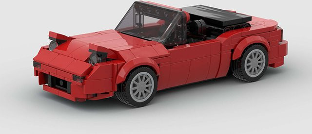 MOC Klassische Rote Geschwindigkeit Racing Auto, Bausteine, 306 Teile - Bild 1