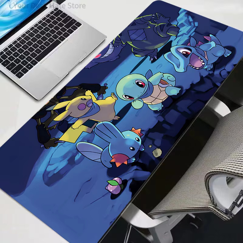 Potdemiel Pokemon Pikachu XXL Mauspad Schreibtischunterlage Multicolour B/T: 90 x 40 cm - Bild 1