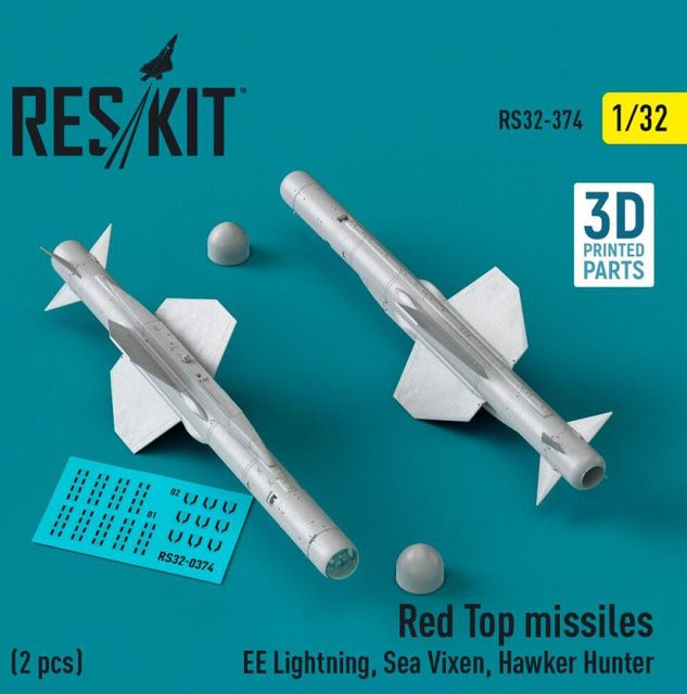 ResKit Models Red Top missiles, 2-teiliges Set, 3D Printed - Bild 1