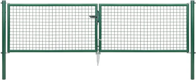 Alberts Fix-Clip Pro Doppeltor für Maschendraht- und Alberts Zäune, Grün, B: 300 cm, H: 75 cm - Bild 1