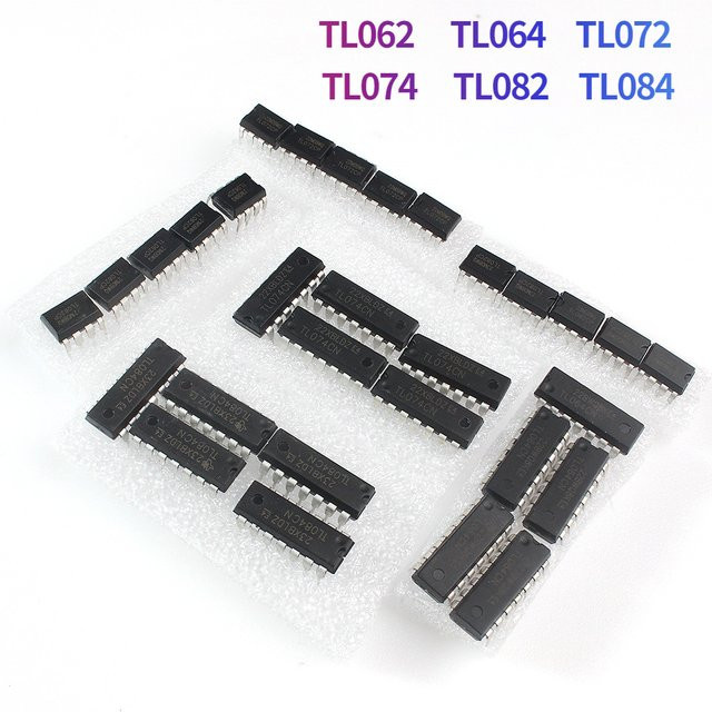 IC Set mit 6 Typen TL062 TL064 TL072 TL074 TL082 TL084 DIP integrierte Schaltkreise für Audioverstärker in Schwarz - Bild 1