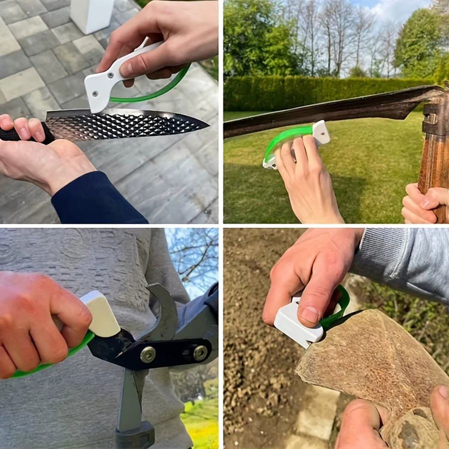 Tragbarer Messerschärfer von zxyouping in Grün und Weiß aus Kunststoff - Bild 4