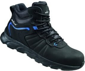 WICA Schnürstiefel MATHI aus Leder in Schwarz und Blau, S3 SRC, Größe 42 - Bild 1