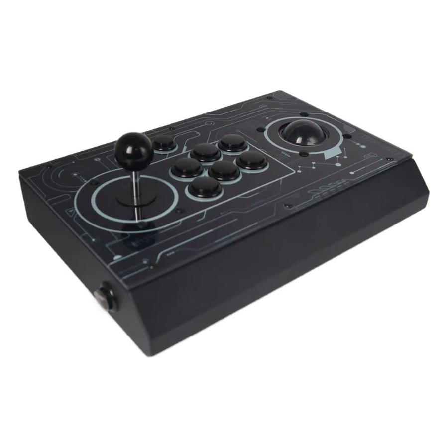 FightBox R10 Arcade Fight Stick Retro-Spielcontroller in Schwarz mit Sanwa Joystick, Raspberry Pico Board und Trackball für PC, PS3 und PS4 - Bild 3