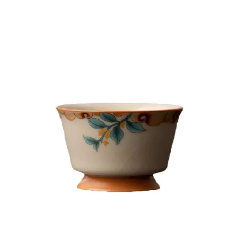 Ruyao Celadon Teetasse aus Porzellan für die chinesische Gongfu Teezeremonie in Grün und Multicolour - Bild 4