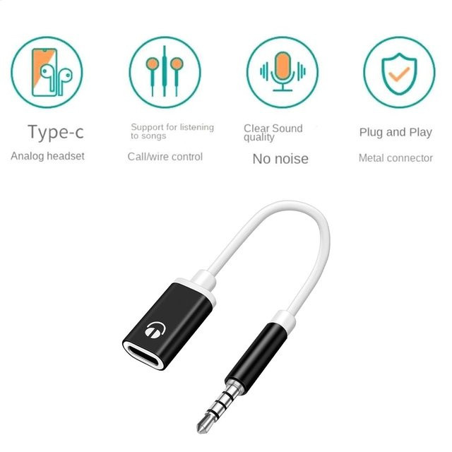 USB-C auf Aux Audio Adapter Dongle Kabel in Rot für Kopfhörer und Audio-Konvertierung - Bild 1