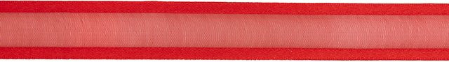 Rico Design Organzaband mit rotem Rand in Transparent und Rot, Breite: 1,9 cm - Bild 1