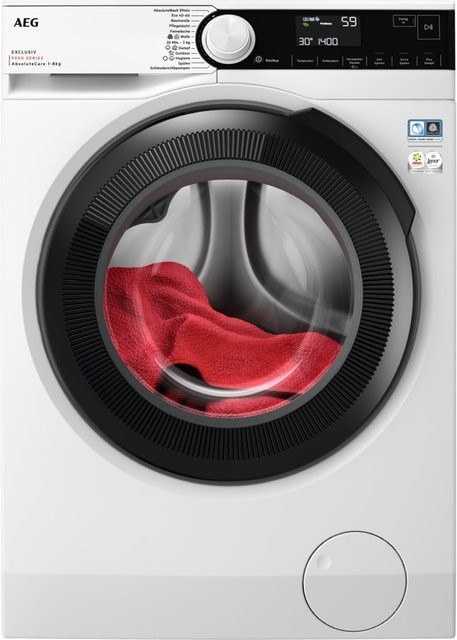 AEG Lavamat LR9G70489 Waschmaschine Serie 9000, Frontlader, weiß, 8 kg, 1400 U/min, Aquastop - Bild 1