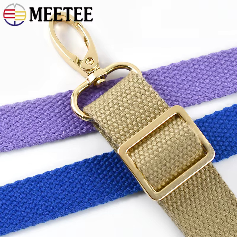 Meetee Baumwoll-Gurtband in Blau und Mehrfarbig, 8 Meter Nähzubehör für Taschen, Schulterriemen und Dekoration - Bild 6