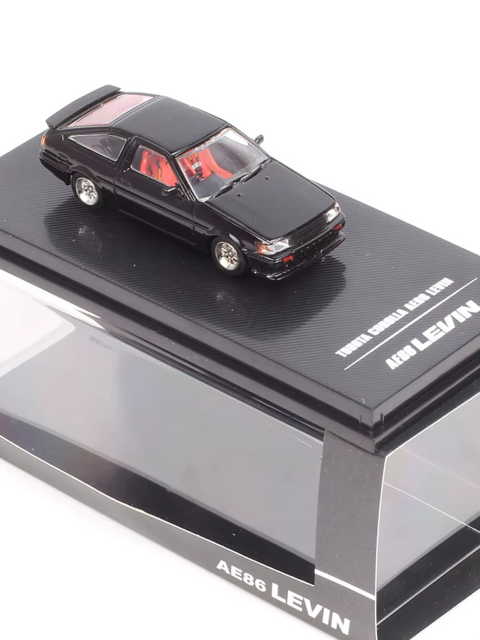 MX Hobby Kleiner Toyota Corolla Levin AE86 Sportwagen, Maßstab 1:64, Metall, Schwarz - Bild 5
