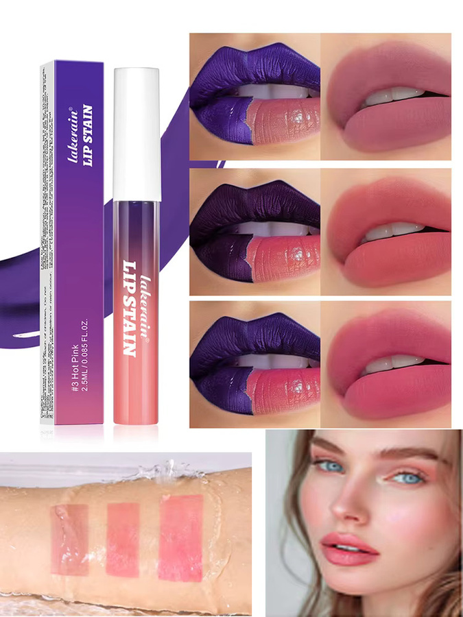 Lip Stain Liquid Lipstick, Purple, Matt, Waterproof - Bild 4