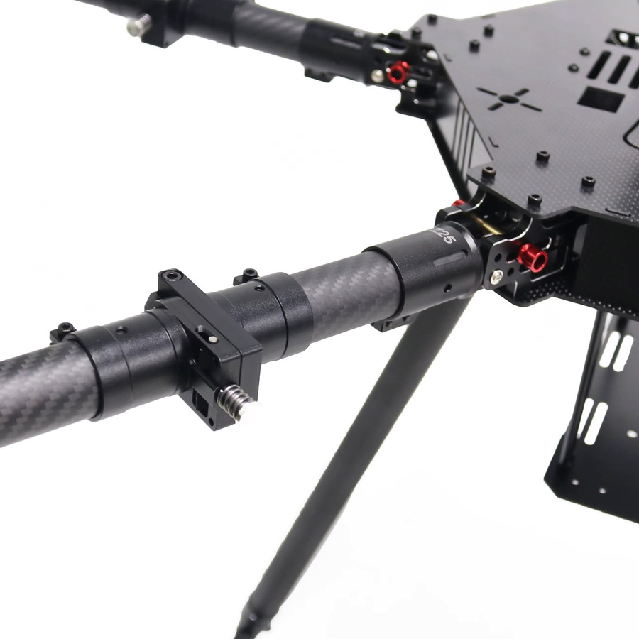DroneHub LX1100 V3 PRO Hexa-Rotor Drohnenrahmen aus Vollcarbon in Schwarz - Bild 2