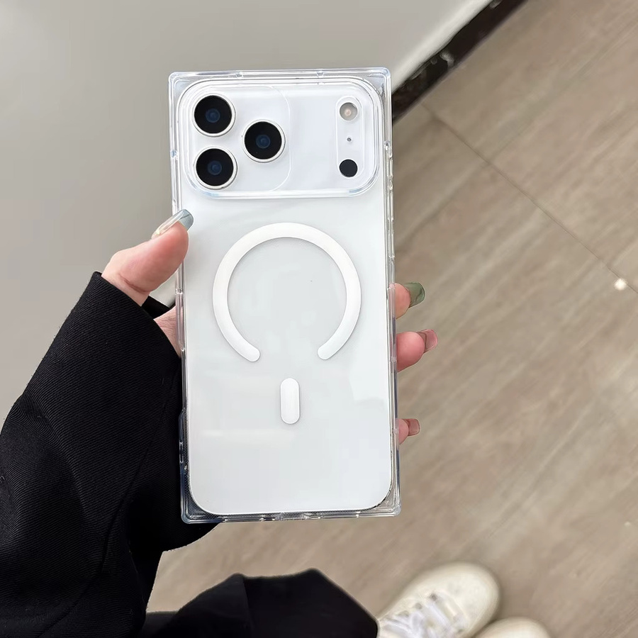 Minimalis Transparente Magnetische Kabellose Lade-Telefonhülle für Apple iPhone 17 16 15 14 13 12 Pro Max Plus Air - Bild 5