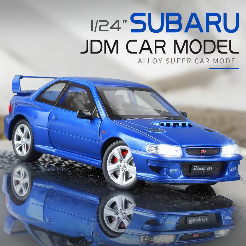 WELLY Subaru STI Automodell aus Legierung im Maßstab 1/24, Blau - Bild 2