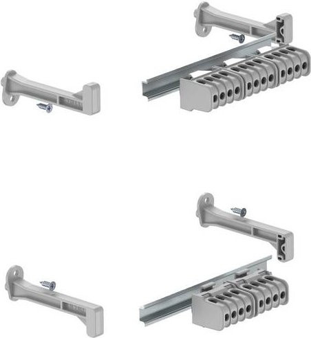 OBO Bettermann Klemmleistenset mit Schraubklemmen, 100A, 450V, Grau - Bild 1