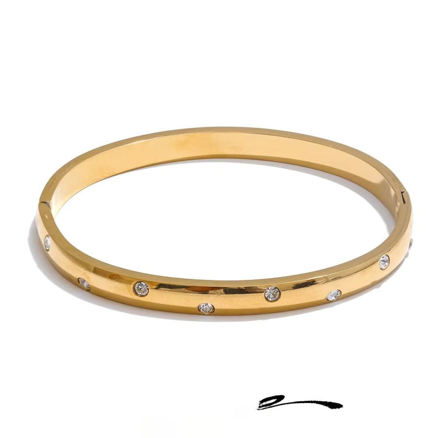 Yhpup Armband, Edelstahl, Zirkonia, Gold, Silber, Damen - Bild 2