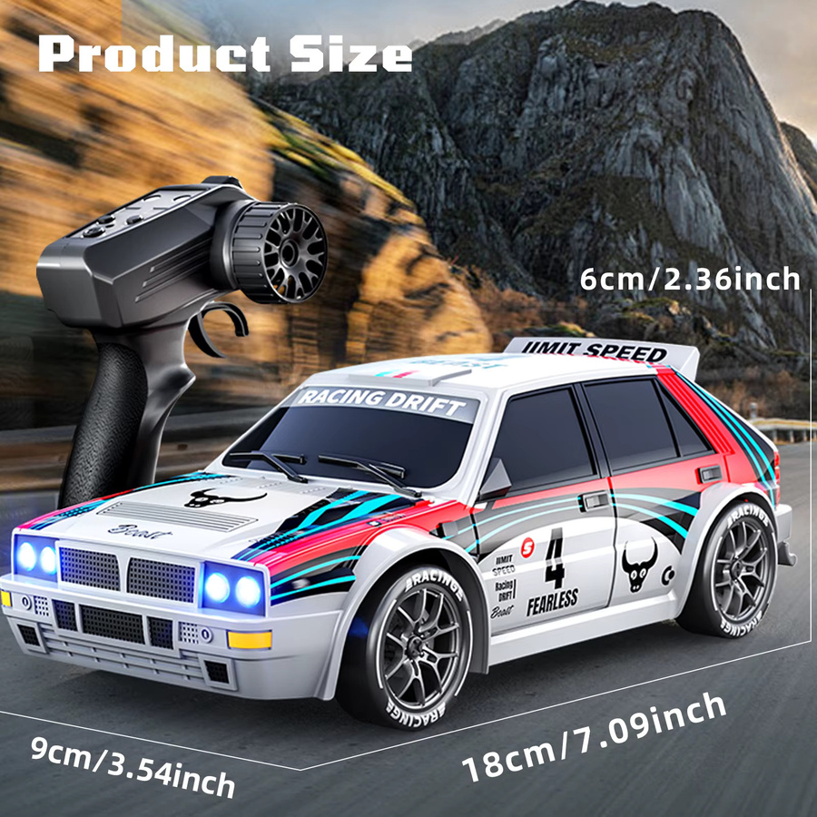 ZNLYRION 4WD RC Drift Auto, ferngesteuertes Rennfahrzeug, Maßstab 1:24, mit LED-Lichtern - Bild 2