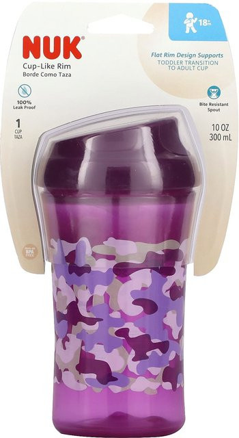 NUK Lernbecher mit 360 Grad Rand, BPA-frei, lila-blau, 300 ml - Bild 1
