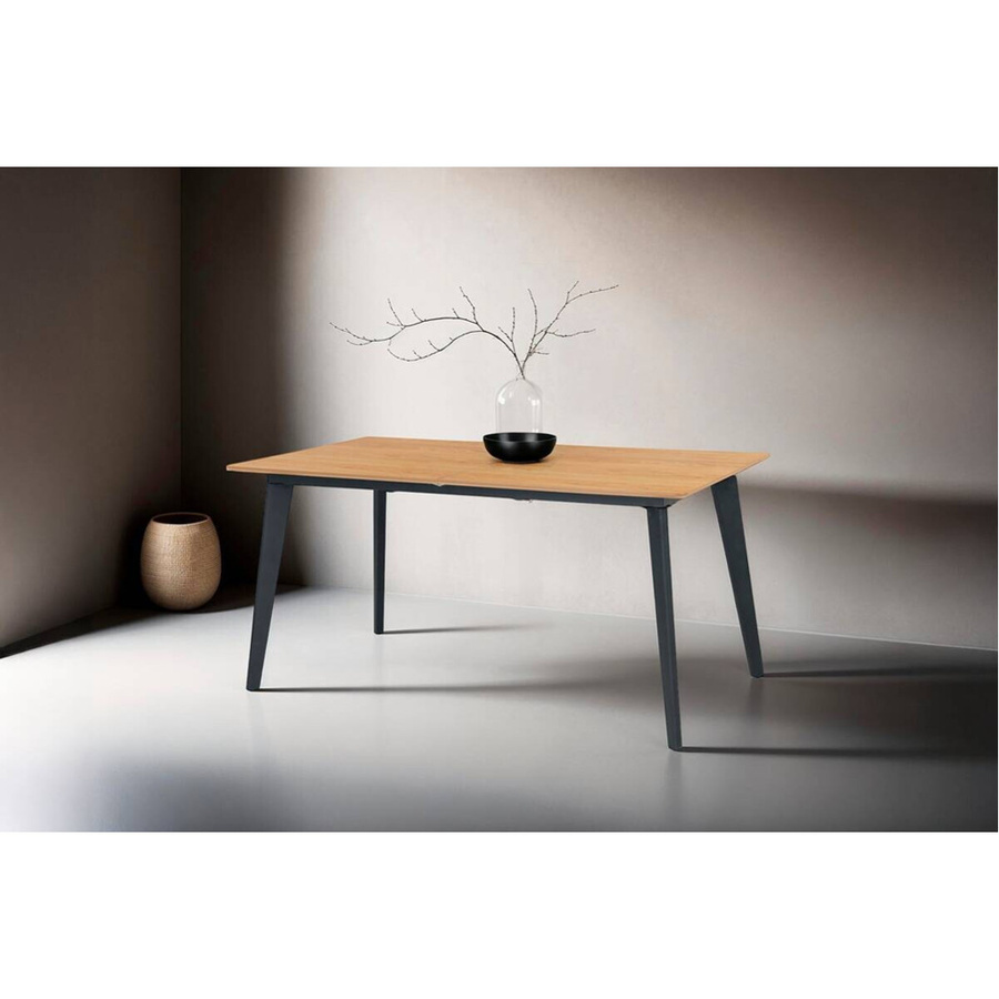 byLIVING Esstisch OKLAHOMA mit Auszug in Braun und Schwarz, B/H/T: 160 x 76 x 90 cm - Bild 3
