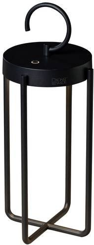 Konstsmide Manorola LED-Laterne Schwarz dimmbar mit Akku IP54 - Bild 1