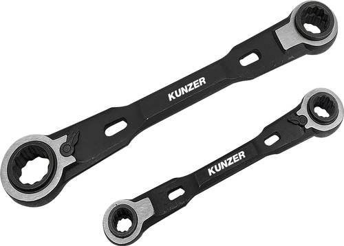 Kunzer Ring-Ratschenschlüssel-Satz 7RRS02 metrisch 8-19mm schwarz - Bild 1