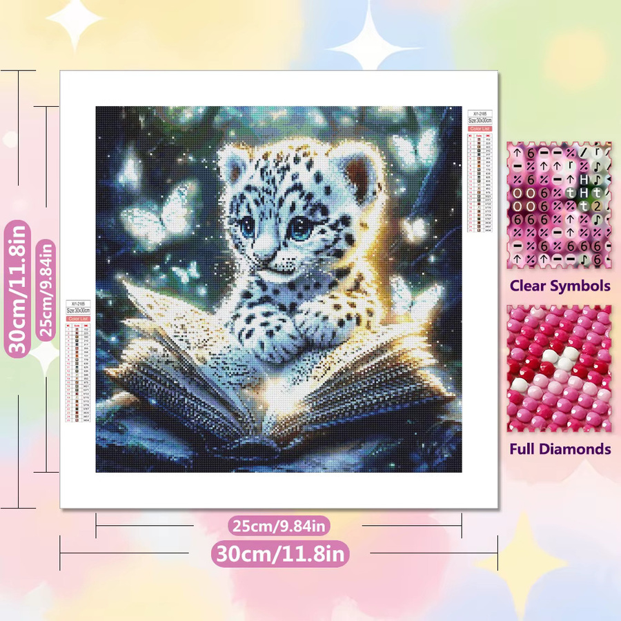 EverShine Diamant Mosaik Leopard, DIY Stickerei Buch, Tiere, Bunt / Mehrfarbig - Bild 2