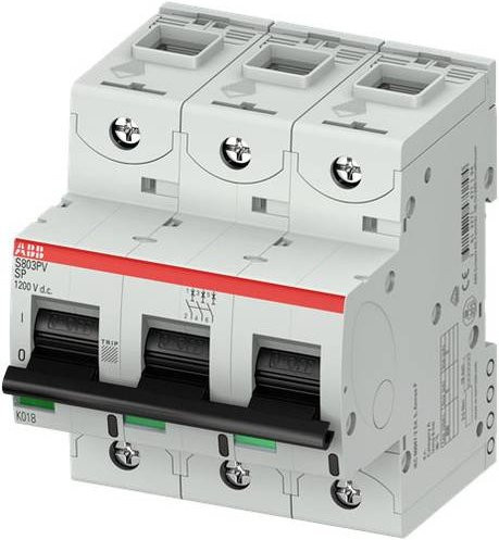 ABB 2CCF019616R0001 S803PV-SP40 Photovoltaik-Sicherung 3polig in Weiß - Bild 1
