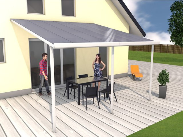 Gutta Terrassenüberdachung Lean-to in Weiß, B: 426 cm, T: 406 cm - Bild 1