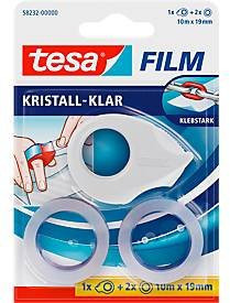 tesafilm Mini Abroller Sparset mit 2 Rollen, farbsortiert, Breite: 19 mm, Länge: 10 m pro Rolle - Bild 1
