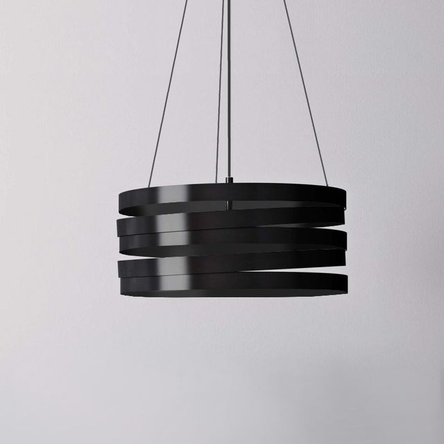 Marchetti Band Sospensione S50 Pendelleuchte Schwarz aus Metall mit E27 Fassung - Bild 1