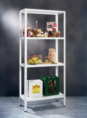 Schulte Steck-Grundregal aus Metall in Weiß, H 180 cm x B 120 cm x T 35 cm - Bild 2