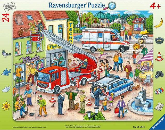 Ravensburger Eilt herbei! Rahmenpuzzle, 24 Teile, ab 4 Jahren - Bild 1