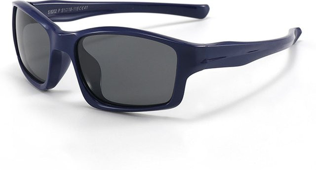 Techsuit 8202-C41 Sportsonnenbrille für Kinder, Vollrand, Kunststoff, marineblau - Bild 1