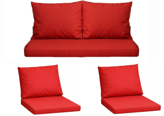 Setgarden Komfort Set Gartenloungekissen für Technorattan-Möbel in Rot, 1-teilig, B: 110 cm, T: 60 cm - Bild 1