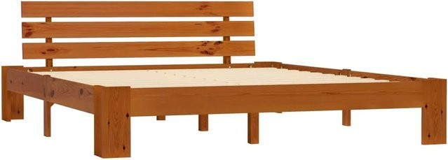vidaXL Massivholzbett aus Kiefer in Honigbraun, B/T/H: 180 x 200 x 185 cm - Bild 1