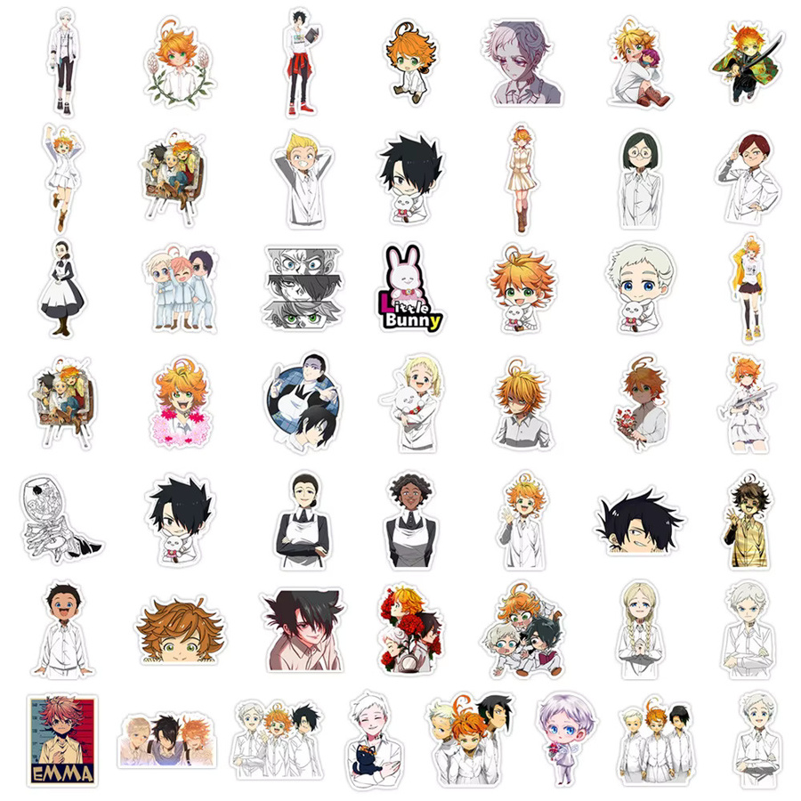 魅隆 The Promised Neverland Aufkleber, Japan Anime Aufkleber, 10/30/50-teiliges Set - Bild 2