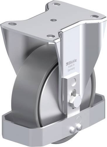 Blickle Stahlblech-Bockrolle BH-PO 150G-ELS-FA-FS in Silber/Grau mit Rad-Durchmesser 150 mm und einer Tragfähigkeit von 400 kg - Bild 1