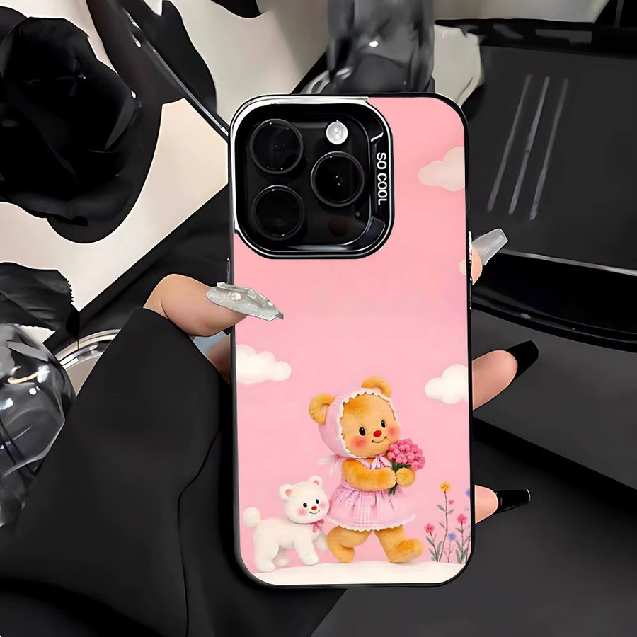 Mesuca Kawaii B-Butterbear Handyhülle für iPhone 15 14 13 12 11 Pro Max Plus XR XS 7 8 in Pink - Bild 4