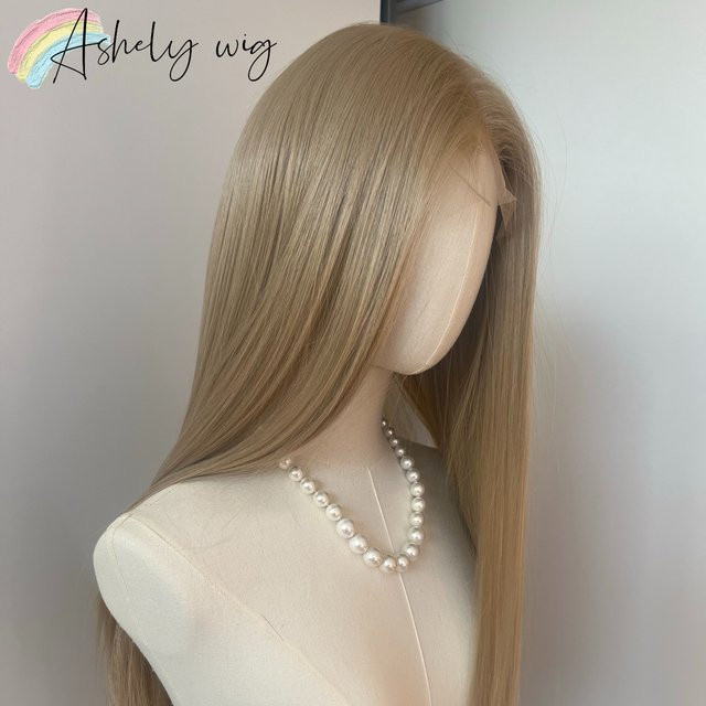 Ashely Wigs Perücke, Platinblond, 26 Zoll, Lange Gerade, Synthetisch - Bild 1