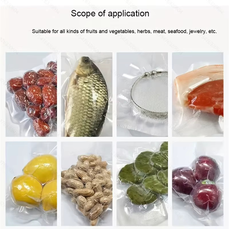 AGASHE Vakuumierbeutel Set aus transparentem Kunststoff, 4 Rollen à 3 m, ideal für Lebensmittelaufbewahrung, Sous-Vide und Mahlzeitenvorbereitung, kompatibel mit Vakuumiergeräten - Bild 3
