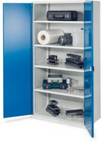 Kappes Schwerlastschrank OMT Mod. 41 mit Doppelwandtüren in Grau und Blau, H: 195,0 cm, B: 100,0 cm, T: 60,0 cm - Bild 1