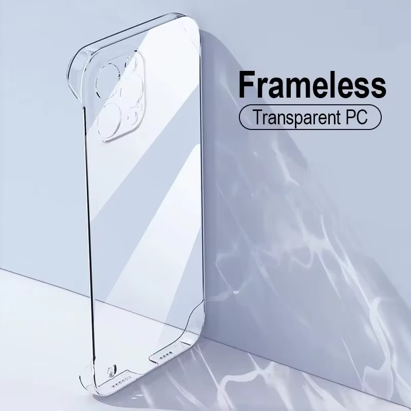 Stoßfeste und transparente Schutzhülle aus hartem PC für iPhone 16 15 14 13 12 11 Pro Max mit rahmenlosem Kameraobjektiv-Schutz - Bild 2