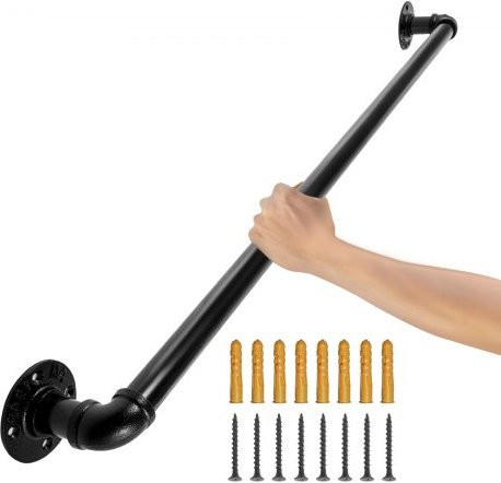 VEVOR Retro Wasserrohr Handlauf aus Kohlenstoffstahl im Industriestil, Länge: 91,4 cm, für Innen- und Außenbereich - Bild 1