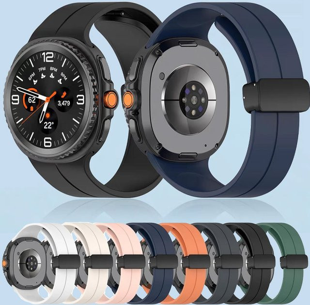 FancyWrist Uhrenarmband Silikon, Magnetische D-Schnalle, Schwarz, Unisex - Bild 1