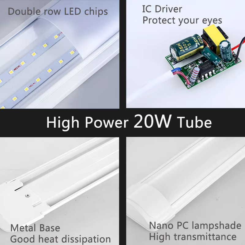 CANMEIJIA LED-Schranklampe in Weiß, 20W LED-Röhrenbeleuchtung für Küche, Bar und Schlafzimmer - Bild 4