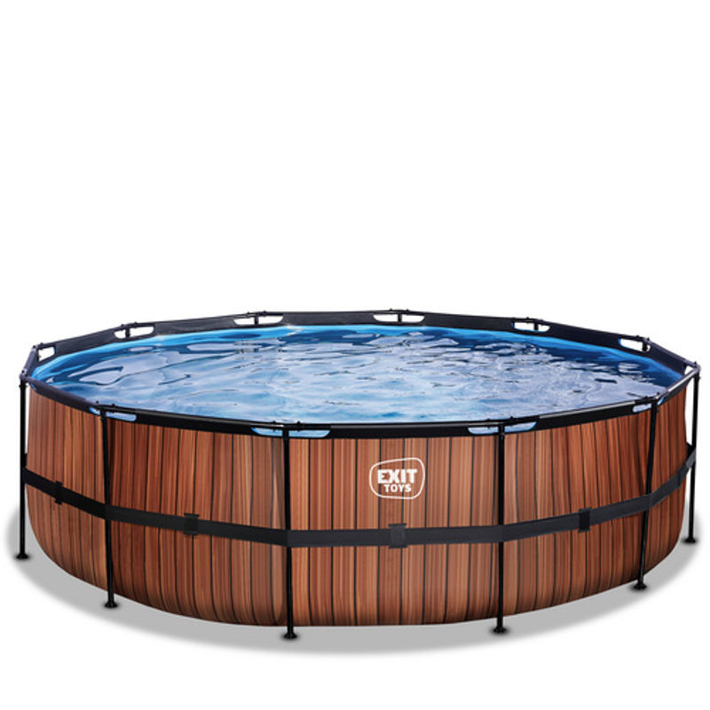 EXIT Toys Wood Pool mit Durchmesser: 488 cm in Braun und Blau aus Kunststoff und Stahl - Bild 3