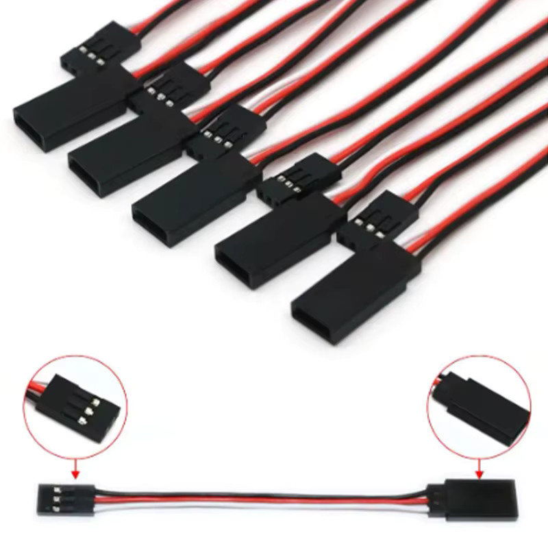 DUTRIEUX RC Servo Verlängerungskabel, 10-teiliges Set, Schwarz, Kunststoff - Bild 2