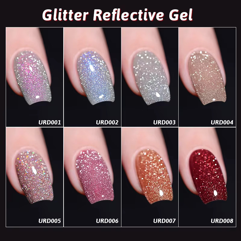 UR SUGAR Chameleon Pink Purple Gel-Nagellack, 15 ml, Glitzer - Bild 2
