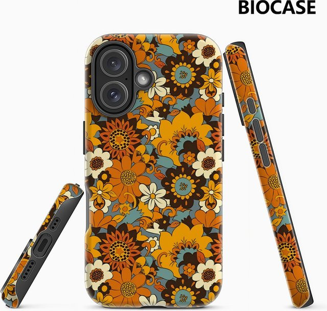 Potdemiel Sonnenblumen Handyhülle mit Rillen-Design für iPhone 17 16 15 14 13 Pro Max Plus, magnetisch, Multicolor - Bild 1
