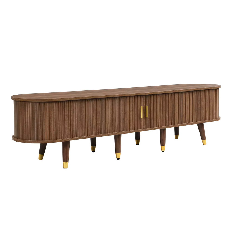 PINGGO TV-Schrank aus Rattan und Walnuss im Landhausstil, Breite: 175 cm - Bild 2